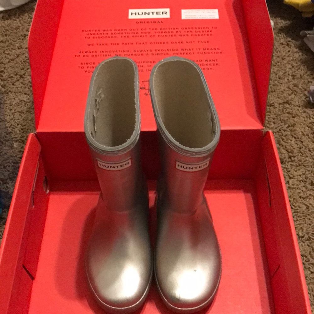 Kids Silver Hunter Rainboots